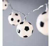 Lights4fun Guirlande Lumineuse 10 Ballons de Foot à LED Blanches pour Intérieur