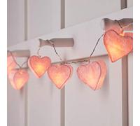 Lights4fun Guirlande Lumineuse 10 Cœurs à LED en Papier