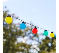 Lights4fun Guirlande Lumineuse Guinguette Extérieur de 7,25 m avec 30 Ampoules LED Multicolores IP44 Imperméable Guirlande Lumières Déco Jardin Balcon Terrasse Pergola sur Câble Noir