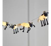 Lights4fun Guirlande Lumineuse Shaun le Mouton™ avec 8 LED a Piles Décoration pour Chambre d'Enfant avec Télécommande