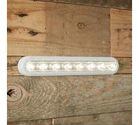 Lights4fun Lampe de Placard ‘Tactile’ à Piles avec 8 LED Blanc Chaud Orientables et Fixation Autocollante 3M