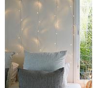 Lights4fun Rideau Lumineux 1m x 1m avec 40 LED Blanc Chaud pour Intérieur