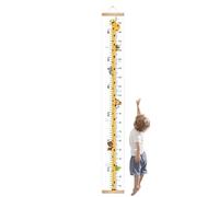Lightweight Kids Height Chart, Decorative Growth Tracker, Removable Reusable Canvas Wall Chart with Lanyard for Baby Room, Nursery, Playroom, Home Decor, 160g, Multicolor