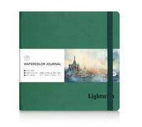 Lightwish Journal aquarelle carré, 100% coton, presse à chaud, petit carnet de croquis 12 x 12 cm, 20 feuilles (63,5 kg/300 g/m²), sans acide pour aquarelle, gouache, acrylique