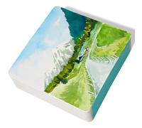 Lightwish Papier aquarelle carré, 100 % coton sans acide pressé à froid pour carnet de croquis, 60 feuilles 11,99 * 11,99 cm Papier scellé par colle des deux côtés