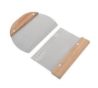 LIGIGWASH 2 Pcs Raclette à Pâte en Acier Inoxydable Manche en Bois, Coupe-pâte Pratique pour Découper la Pâte et Sectionner la Croûte, Outil de Pâtisserie Professionnel