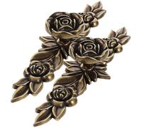 LIGIGWASH Boutons Vintage Forme Fleur de Rose Facile à Installer Résistant la Déformation Lot de 2 en Alliage de Zinc pour Armoire et Meuble pour Restauration et Nouveaux Projets