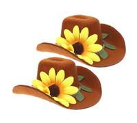 LIGIGWASH Chapeaux en Feutre pour Noël et Réceptions pour Bouteilles de Vin Marron 2pcs Accessoires Décoratifs Résistants et Élégants pour Fêtes et Ambiance Festive