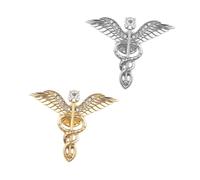 LIGIGWASH Lot de 2 Broches Ailes D'ange en Métal Robuste, Décoration de Vêtements pour Fêtes et Mariage, Accessoires Vestimentaires Féminins Multifonctions, Épingle Décorative Élégante