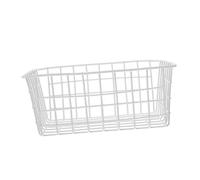 LIGIGWASH Organisateur pour Congélateur Coffre Panier Métallique Blanc 28x21,5x12 Cm Rangement Alimentaire la Cuisine Fruits Légumes Stockage Pratique