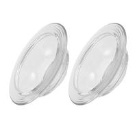 LIGIGWASH Plat en Verre pour Chauffe-Huile 9,5 cm, 2 pièces, Design Compact, pour fondants parfumés et décoration Maison