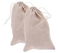 LIGIGWASH Sachets de Glace Pilée en Coton Beige 2pcs, Paquet Isotherme en Tissu Doux et Confortable, pour Fête Estivale et Conservation de Glace