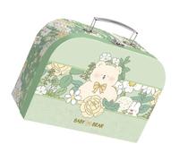 LIGIGWASH Valise de Rangement en Papier Portable et Réutilisable Couleur Vert Clair pour Organisation de Bonbons et Noix Lors de Fêtes D'anniversaire et Mariages