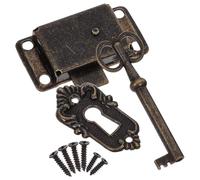 LIGIGWASH Verrou De Tiroir En Fer Avec Clé Pour Mobilier Vintage Kit De Serrures D'armoire Pour Usage Domestique Facile À Installer 2.09X1.38X0.39In