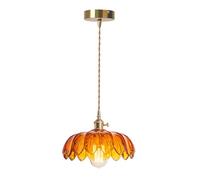 LIGINOK Luminaire Suspensions Verre Vintage Lampe Suspendue Rétro Lustre E27 Plafonniers Lampe à Crochet Hauteur Réglable pour Salon Cuisine Salle à Manger Chambre(Transparente)