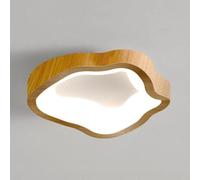 LIGINOK Plafonnier LED Nuage Plafond Plafonnier Enfant 20cm Lampe Plafond Led 12W Luminaire Plafonnier Bois Rétro Éclairage de Plafond pour Chambre,Entrée,Couloir,6000K Lumière Blanche