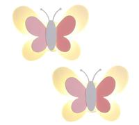 LIGKIN Applique Murale LED 16W Lampe Murale Créative Papillon Appliques Moderne Lumière Chaude Acrylique Veilleuse Chevet pour Chambre Enfant Couloir Escalier