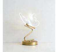 LIGKIN Lampe de Table LED 6W Papillon Créative Lampe de Chevet 6000K Lumière Blanche Éclairage De Table Moderne LED Acrylique Veilleuse Déco Luminaire pour Chambre D'enfant Lecture Bureau