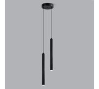 LIGKIN Suspension Luminaire LED Moderne Lustre Minimaliste Design 2 Spots LED Luminaire Plafonnier Aluminium Lampe Suspendue Noire pour Salle à Manger Chambre Salon