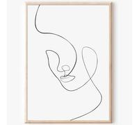 Ligne abstraite femme visage poster minimaliste ligne art impression minimaliste ligne d'art minimaliste visage ligne art noir et blanc poster ligne art ligne abstrait ligne poster femme ligne art