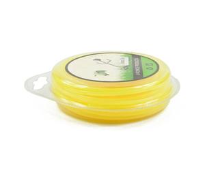 Ligne de Coupe-bordures à Rouleau Long en Nylon pour Gazon | Jaune, pour Débroussailleuses Thermiques, Électriques Batterie, Dérouleur Mural Inclus