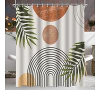 Ligne de rideau de douche feuilles 200x200cm hydrofuge avec 12 oeillets