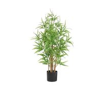 Ligne Déco - Bambou Artificiel 90cm | Plante Artificielle Haut de Gamme Pot en Plastique Noir Interieur Imitation Terre | Decoration Maison Élégante et Réaliste | Fausse Plante Interieur Chic