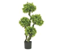 Ligne Déco - Bonsaï Artificiel 100cm | Pot Plastique Noir Intérieur Imitation Terre