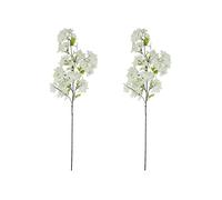 Ligne Déco Jasmin Etoilé Artificiel 100cm Tige de Jasmin Artificielle Lot de 2 Fleur Artificielle Deco Fleur Blanc Fleur Artificielle Réaliste Décoration Intérieur Maison Bureau Jardin