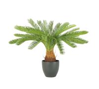 Ligne Déco - Palmier Cycas Artificiel 70cm | Pot Plastique Noir Intérieur Imitation Terre