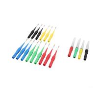 Lignes de test multimètre avec connecteur banane de 4 mm et aiguilles en acier inoxydable pour tests électriques automobiles et diagnostic de circuit, ensemble multicolore