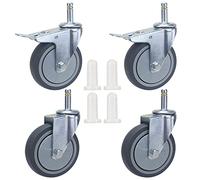 LIGUOYI 40Pièces Roulette De Meubles De Chariot M11×35/50mm Roues Pivotantes À Tige Pivotante, 20 À Freins 20 sans Freins, sans Rayures - Plongeu - roulettes Remplacement pour Chariot Restaurant