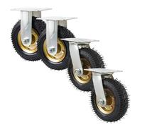 LIGUOYI Roue Gonflable roulettes De Transport pour Meubles, Silencieux Roues De Remplacement Résistante À l'usure Lot De 4 Roue Robuste, pour Charettes Chariots Et Plates-Formes De Transport