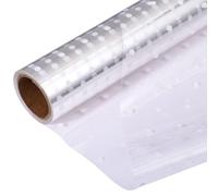 LIHAO Papier Fleuriste Emballage Transparent Pois Blancs Cadeau 30mx 40cm | Rouleau Cellophane Film Plastique Fleuriste pour Bouquet Panier Gourmand, Anniversaire Noel Fete
