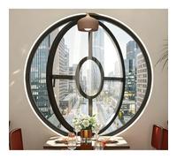 LIHDNGXM Fenêtre Ronde d’aération rotative en Alliage d’Aluminium, fenêtre de Remplacement encastrée pivotante à 360° avec Verre trempé et poignée
