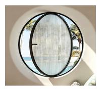 LIHDNGXM Fenêtre Ronde rotative encastrée pour abri, fenêtre de Ventilation à 360° en Verre trempé et Alliage d’Aluminium, fenêtre de Remplacement Type hublot