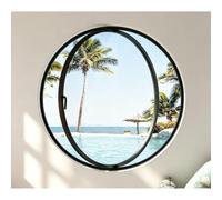 LIHDNGXM Fenêtre Ronde rotative encastrée pour abri, fenêtre de Ventilation à 360° en Verre trempé et Alliage d’Aluminium, fenêtre de Remplacement Type hublot