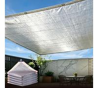 LIHDNGXM Toile D'ombrage en Feuille D’Aluminium 85% pour Serre, Filet D’ombrage Agricole avec Œillets, Bâche en Maille avec Œillets pour Couverture De Plantes De Serre(24x48ft)