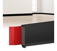 LIHIQIYA Plinthe Souple Autoadhésive, 100mmx6m Noir Plinthe PVC, Bande Décorative Flexible Autocollante, Large Adhesive Murale pour Cuisine Salle Bain, Moulure Murale Facile à Installer