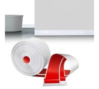LIHIQIYA Plinthe Souple Autoadhésive Blanc, 3M Plinthe Adhesive PVC, Plinthe Autocollante Flexible, Plinthe Souple Pliable Convient pour Cuisine et Salle de Bain, Corniere PVC Autocollante 50x20mm