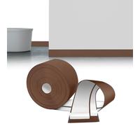 LIHIQIYA Plinthe Souple Autoadhésive Brun, 3M Plinthe Adhesive PVC, Plinthe Autocollante Flexible, Plinthe Souple Pliable Convient pour Cuisine et Salle de Bain, Corniere PVC Autocollante 50x20mm
