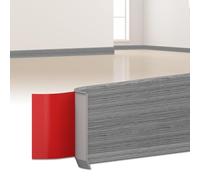 LIHIQIYA Plinthe Souple Autoadhésive Gris Bois Plinthe Adhesive 100x20mm 6m