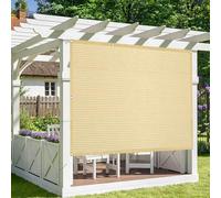 LIHUANE Brise Vue pour Balcon 250 x 320 cm Protection UV Résistant Aux Déchirures Cache Vue Balcon Facile a Poser pour Exterieur Terrasse Jardin et Serre Câble, Couleur Crème