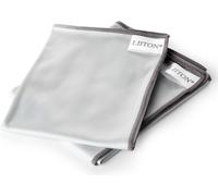 Liiton Chiffon de polissage 31 x 50 cm, set de 2 pc, gris, microfibre, Litton