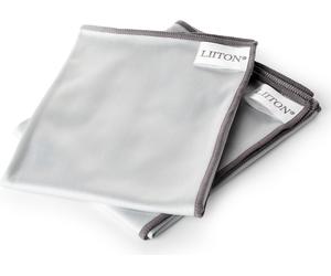 Liiton Chiffon de polissage 31 x 50 cm, set de 2 pc, gris, microfibre, Litton
