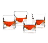 LIITON Grand Canyon Verres à Whisky Cristal, Lot de 4, congelable, 10 oz | Cristal épais à congeler: dégustez whisky, bourbon ou cocktails sans glaçons. Coffret cadeau pour homme.