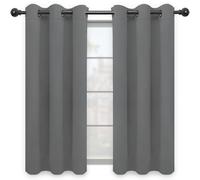 LIJIAO Rideau Occultant Lot de 2 60 x 180 cm Isolation Thermiques,Tissu Doux et Infroissable Rideaux Opaque Doux et Esthétiques Installation Facile pour Maison Chambre, Gris Clair