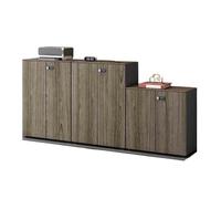Lijiaxiuyc-101 Classeur Armoire de Rangement Basse Marron for Bureau, classeurs, Organiseur en Bois, données, Trois Combinaisons Stockage