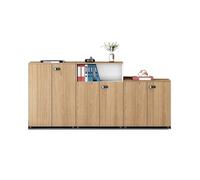 Lijiaxiuyc-101 Classeur Armoire de Rangement Bureau en Bois Couleur Originale, Armoire Courte for dossiers, données, Ensemble Trois Combinaisons avec Serrure Stockage