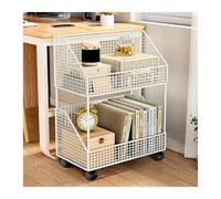 Lijiaxiuyc-101 Classeur Chariot d'étagère de Bureau, étagère à Livres avec poulie, Stockage Documents, Rangement en Couches Stockage
